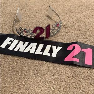 Finally 21 Sash and 21st Birthday Crown